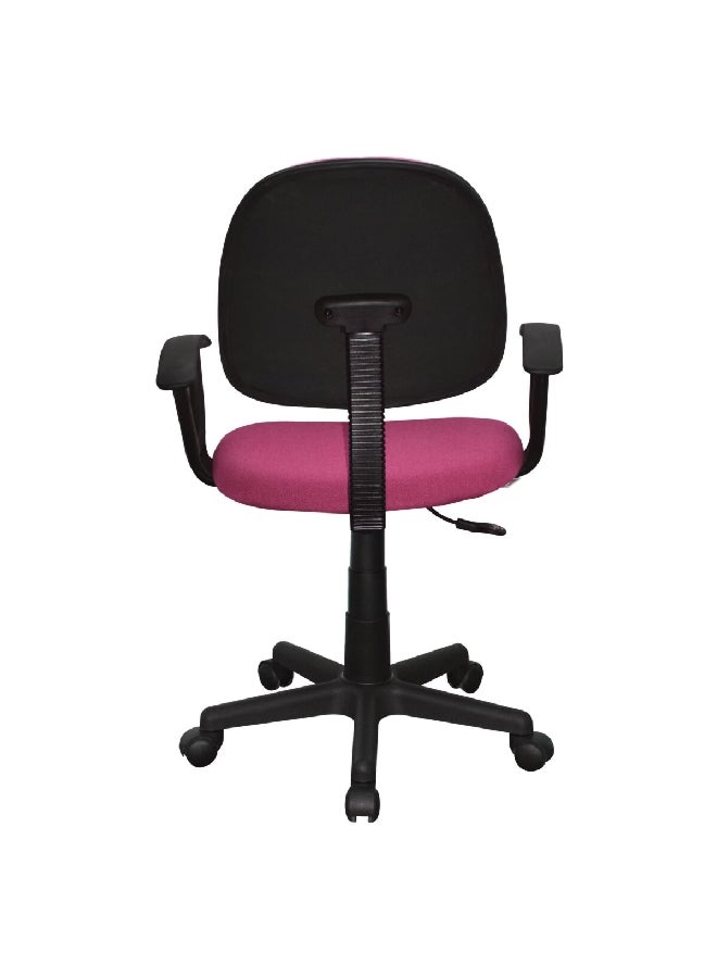 Micasa 5-Wheel Armrest Detail Foam Padded Seat Office Chair Pink and Black 92 x 56 x 60 cm ZY-1008T-PINK - Image 5
